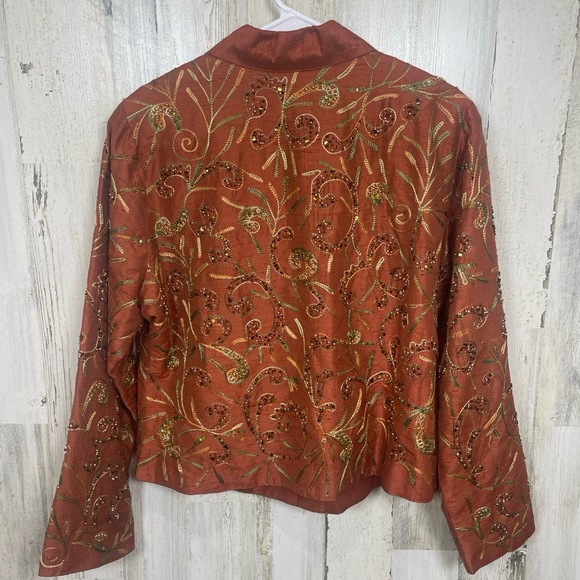 Anage Rust Embroidered Jacket - Picture 5 of 8
